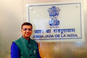 International Ayurveda Physician Dr.Gaurang Joshi was invited at Embassy of India, Bogota, Colombia to deliver talk on Ayurveda, May 2015