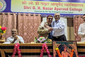 International Ayurveda Physician Dr.Gaurang Joshi was invited as a Guest Speaker at his own mother institute Shri O.H.Nazar Ayurveda College, Surat, December 2019